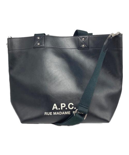 A.P.C.（アーペーセー）A.P.C. (アーペーセー) エコレザー2WAYトートバッグ ブラックの古着・服飾アイテム