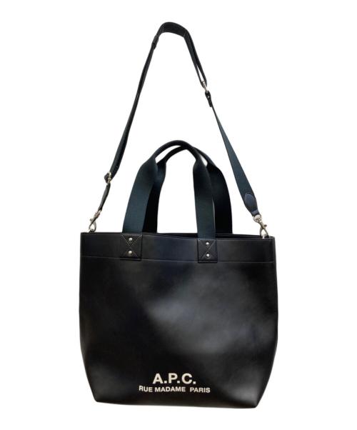 A.P.C.（アーペーセー）A.P.C. (アーペーセー) エコレザー2WAYトートバッグ ブラックの古着・服飾アイテム