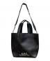 A.P.C. (アーペーセー) エコレザー2WAYトートバッグ ブラック：10000円