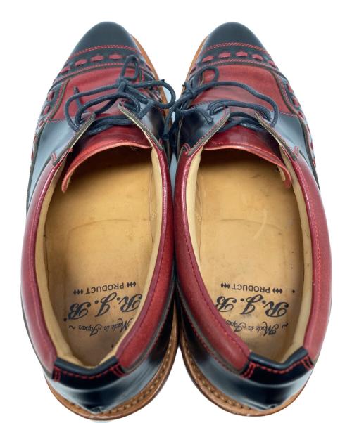 R.J.B（アールジェイビー）R.J.B (アールジェイビー) FLAT LOW RUBBER SHOES レッド サイズ:8の古着・服飾アイテム