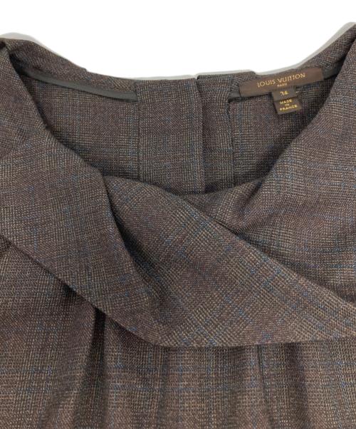 LOUIS VUITTON（ルイ ヴィトン）LOUIS VUITTON (ルイ ヴィトン) ウールシルクカットソー/RW062BWJBL26WRL ブラウン サイズ:34の古着・服飾アイテム