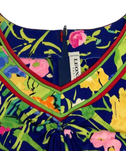 LEONARD（レオナール）LEONARD (レオナール) 花柄シルクワンピース マルチカラー サイズ:2の古着・服飾アイテム