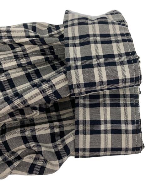 CLANE（クラネ）CLANE (クラネ) UP POCKET CHECK SHIRT ONEPIECE グレーの古着・服飾アイテム