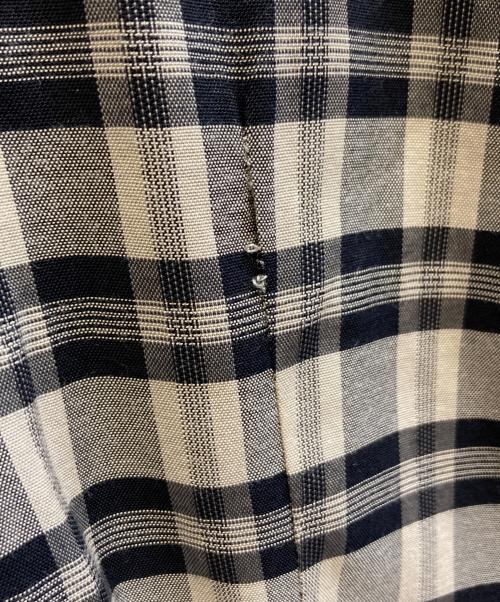 CLANE（クラネ）CLANE (クラネ) UP POCKET CHECK SHIRT ONEPIECE グレーの古着・服飾アイテム