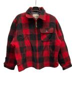 WOOLRICHウールリッチ）の古着「バッファローチェックジャケット」｜レッド