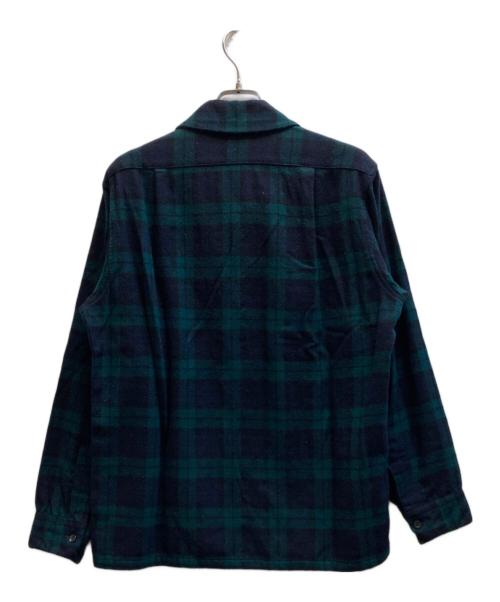 PENDLETON（ペンドルトン）PENDLETON (ペンドルトン) 70‘sウールシャツ グリーン×ネイビー サイズ:Mの古着・服飾アイテム