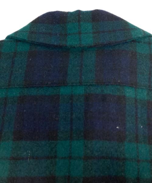 PENDLETON（ペンドルトン）PENDLETON (ペンドルトン) 70‘sウールシャツ グリーン×ネイビー サイズ:Mの古着・服飾アイテム