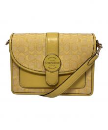 COACH（コーチ）の古着「ロニー シグネチャー ショルダーバッグ / C8307」｜イエロー