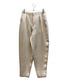 Curensology（カレンソロジー）の古着「ダブルサテンタックパンツ / CL405114ER-00」｜アイボリー