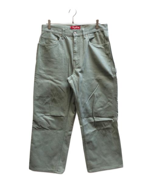 SUPREME（シュプリーム）Supreme (シュプリーム) Denim Painter Pant グリーン サイズ:W32の古着・服飾アイテム