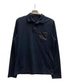PRADA（プラダ）の古着「長袖ポロシャツ/SJN263 R192」｜ブラック