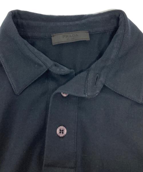 PRADA（プラダ）PRADA (プラダ) 長袖ポロシャツ/SJN263 R192 ブラック サイズ:Mの古着・服飾アイテム
