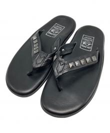 ISLAND SLIPPER（アイランドスリッパ）の古着「レザーサンダル」｜ブラック