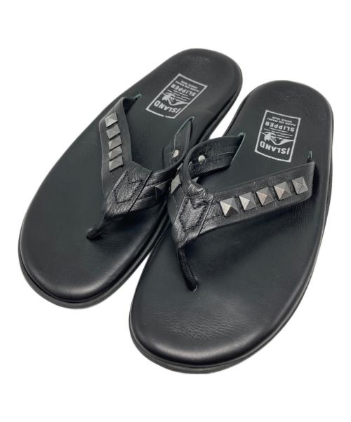 ISLAND SLIPPER（アイランドスリッパ）ISLAND SLIPPER (アイランドスリッパ) レザーサンダル ブラック サイズ:10の古着・服飾アイテム
