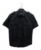 stussyステューシー）の古着「90's S/Sワークシャツ」｜ブラック