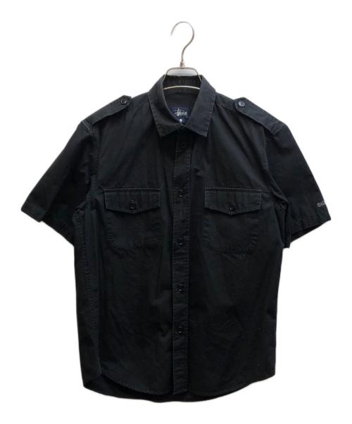 stussy（ステューシー）stussy (ステューシー) 90's S/Sワークシャツ ブラック サイズ:Sの古着・服飾アイテム