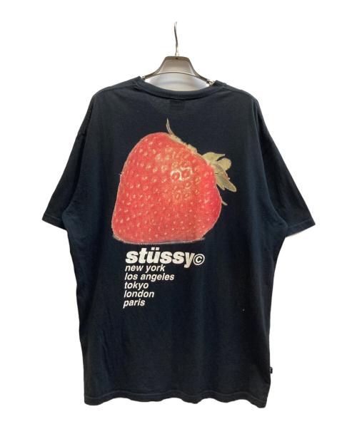 stussy（ステューシー）stussy (ステューシー) STORAWBERRY TEE ブラック サイズ:XLの古着・服飾アイテム