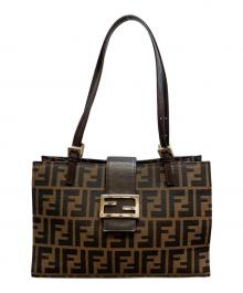 FENDI（フェンディ）の古着「ズッカ柄ハンドバッグ/09158081001」｜ブラウン
