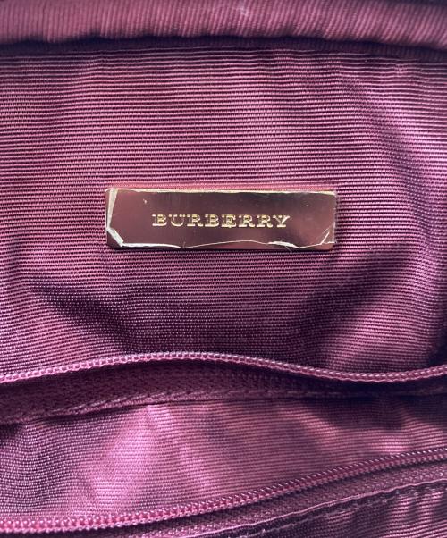 BURBERRY（バーバリー）BURBERRY (バーバリー) ノバチェックハンドバッグ ベージュ×ボルドー サイズ:-の古着・服飾アイテム