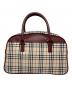 BURBERRY（バーバリー）の古着「ノバチェックハンドバッグ」｜ベージュ×ボルドー