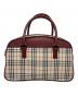 BURBERRY (バーバリー) ノバチェックハンドバッグ ベージュ×ボルドー サイズ:-：23000円