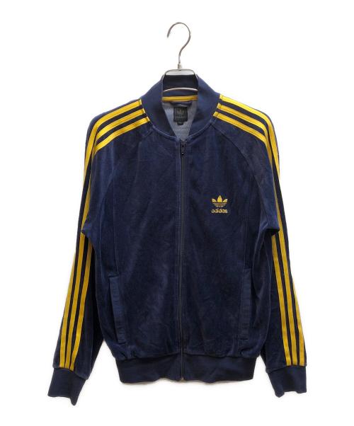 adidas（アディダス）adidas (アディダス) ベロアトラックジャケット ネイビー サイズ:Mの古着・服飾アイテム