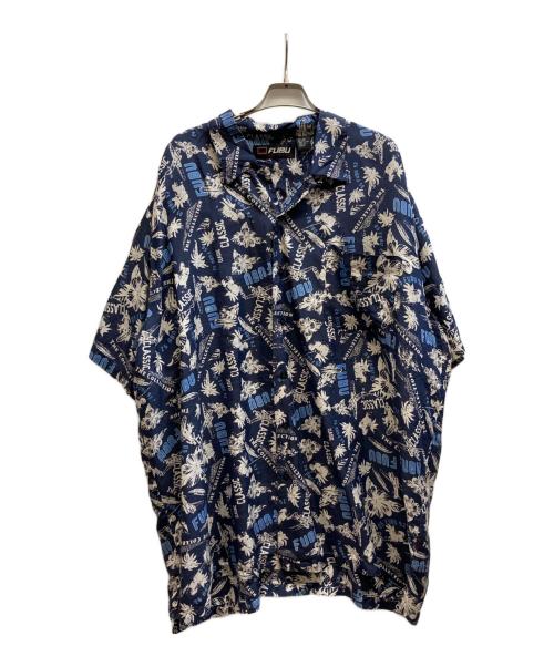 FUBU（フブ）FUBU (フブ) 半袖シルクシャツ ネイビー サイズ:3ＸＬの古着・服飾アイテム