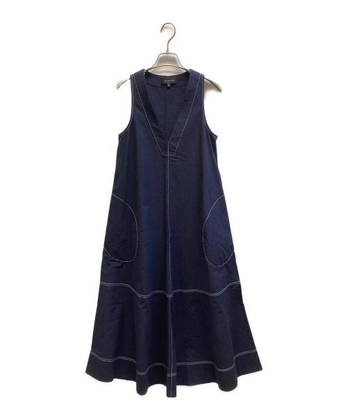 LEE MATHEWS（リー マシュー）LEE MATHEWS (リー マシュー) ステッチノースリーブワンピース / 1577-343-0911 ネイビー サイズ:00の古着・服飾アイテム