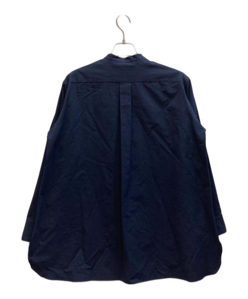 DRAWER（ドゥロワー）Drawer (ドゥロワー) バンドカラーシャツ / 6511-218-0486 ネイビー サイズ:36の古着・服飾アイテム