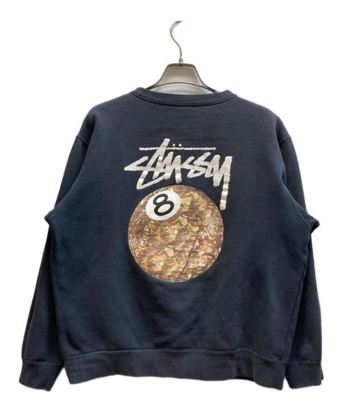 stussy（ステューシー）stussy (ステューシー) 8ボールプリントスウェット グレー サイズ:Lの古着・服飾アイテム