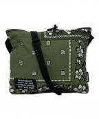 NEIGHBORHOODネイバーフッド）の古着「BANDANA CHOPPED SACOCHE / 221TQNH-CG02」｜グリーン