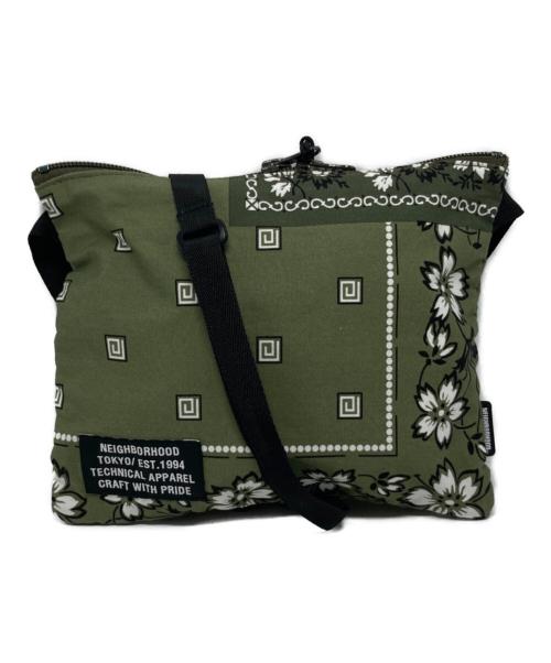 NEIGHBORHOOD（ネイバーフッド）NEIGHBORHOOD (ネイバーフッド) BANDANA CHOPPED SACOCHE / 221TQNH-CG02 グリーンの古着・服飾アイテム