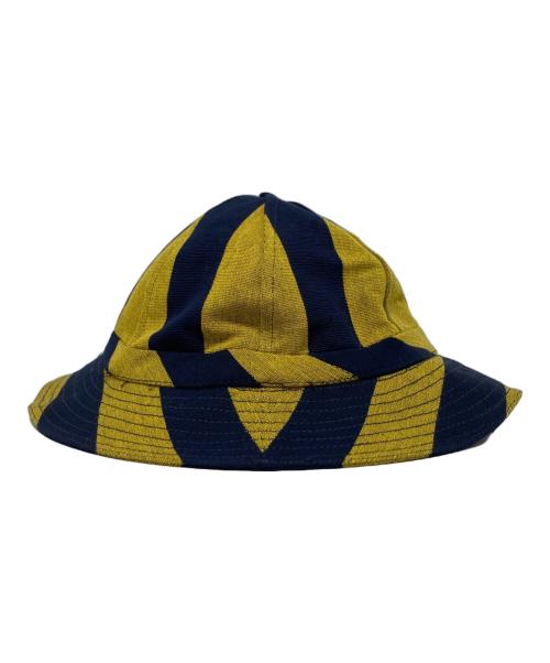 BODE（ボーディ）BODE (ボーディ) ストライプバケットハット イエロー×ネイビーの古着・服飾アイテム