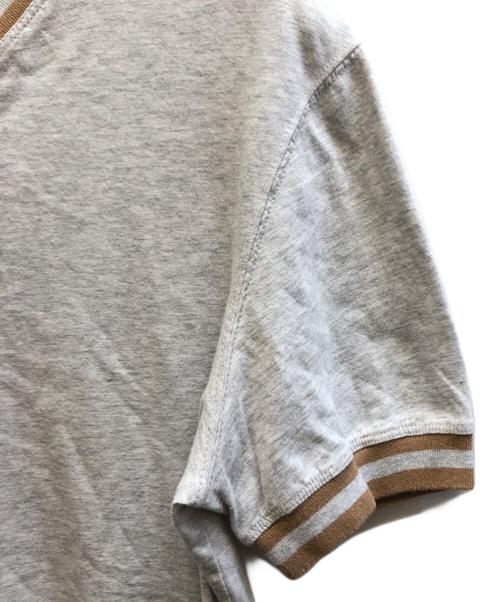 BRUNELLO CUCINELLI（ブルネロクチネリ）BRUNELLO CUCINELLI (ブルネロクチネリ) VネックTシャツ グレー サイズ:XSの古着・服飾アイテム