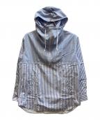 COMME des GARCONS HOMME DEUXコムデギャルソン オム ドゥ）の古着「ストライプアノラックパーカー / DQ-B021」｜ブルー