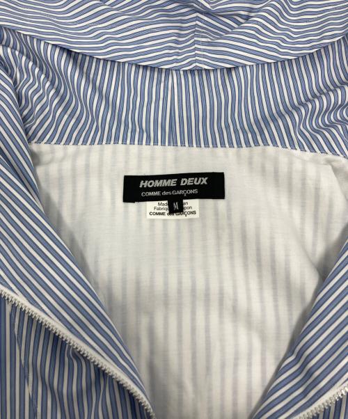 COMME des GARCONS HOMME DEUX（コムデギャルソン オム ドゥ）COMME des GARCONS HOMME DEUX (コムデギャルソン オム ドゥ) ストライプアノラックパーカー / DQ-B021 ブルー サイズ:Mの古着・服飾アイテム