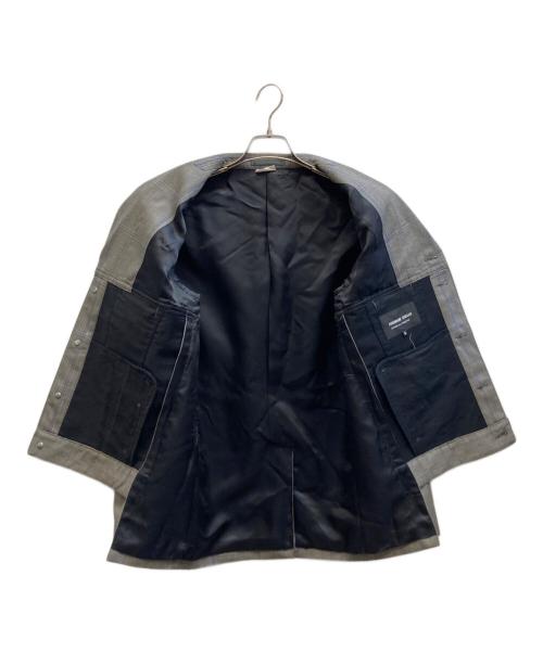 COMME des GARCONS（コムデギャルソン）COMME des GARCONS (コムデギャルソン) チェックテーラードジャケット / DQ-J039 グレー サイズ:Mの古着・服飾アイテム