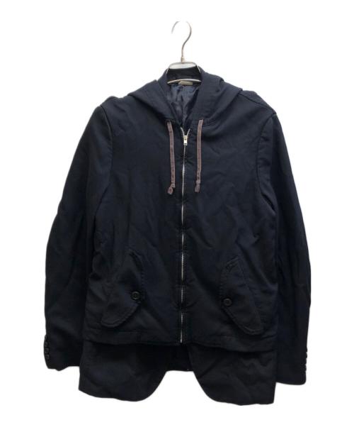 COMME des GARCONS HOMME DEUX（コムデギャルソン オム ドゥ）COMME des GARCONS HOMME DEUX (コムデギャルソン オム ドゥ) ポリエステル縮絨パーカードッキングジャケット/DQ-J055 ブラック サイズ:Mの古着・服飾アイテム
