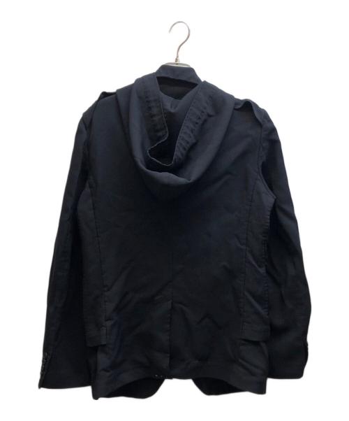COMME des GARCONS HOMME DEUX（コムデギャルソン オム ドゥ）COMME des GARCONS HOMME DEUX (コムデギャルソン オム ドゥ) ポリエステル縮絨パーカードッキングジャケット/DQ-J055 ブラック サイズ:Mの古着・服飾アイテム