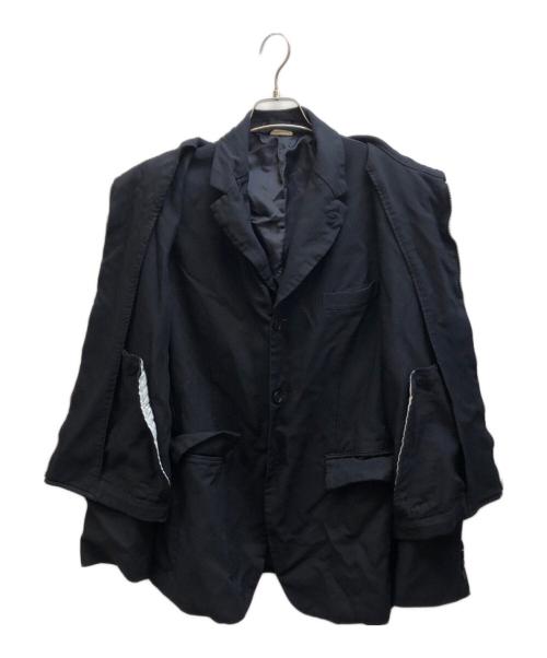 COMME des GARCONS HOMME DEUX（コムデギャルソン オム ドゥ）COMME des GARCONS HOMME DEUX (コムデギャルソン オム ドゥ) ポリエステル縮絨パーカードッキングジャケット/DQ-J055 ブラック サイズ:Mの古着・服飾アイテム