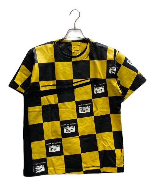Onitsuka Tiger（オニツカタイガー）Onitsuka Tiger (オニツカタイガー) COMME des GARCONS (コムデギャルソン) Tシャツ / OP-T003 ブラック×イエロー サイズ:Lの古着・服飾アイテム