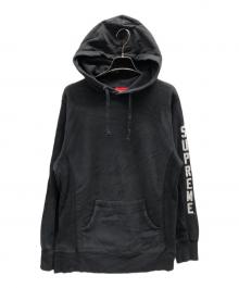SUPREME（シュプリーム）の古着「Metallic Rib Hooded Sweatshirt」｜ブラック