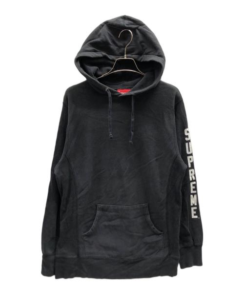 SUPREME（シュプリーム）Supreme (シュプリーム) Metallic Rib Hooded Sweatshirt ブラック サイズ:Mの古着・服飾アイテム
