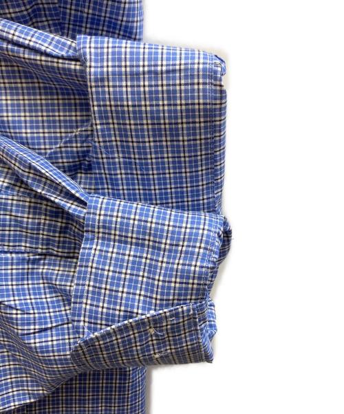 POLO RALPH LAUREN（ポロ・ラルフローレン）POLO RALPH LAUREN (ポロ・ラルフローレン) セミワイドカラーチェックシャツ スカイブルー サイズ:17 1/2 未使用品の古着・服飾アイテム