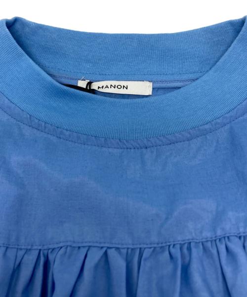 manon（マノン）MANON (マノン) プルオーバー ギャザー ワンピース / MNN-OP-090 ブルーの古着・服飾アイテム