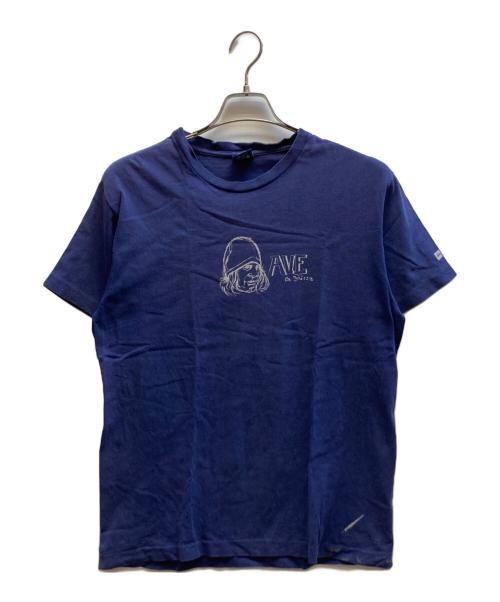 stussy（ステューシー）stussy (ステューシー) AVE プリントシングルステッチTシャツ ネイビー サイズ:Mの古着・服飾アイテム