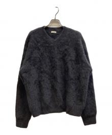LIDnM（リドム）の古着「Fox Cashmere V Knit/lm25aw09730」｜ブラック