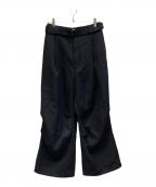 MAISON SPECIALメゾンスペシャル）の古着「4 Colors Chambray Washable Wool Prime-Wide Snow Pants/11251461216」｜ブラック
