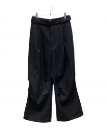 MAISON SPECIAL（メゾンスペシャル）の古着「4 Colors Chambray Washable Wool Prime-Wide Snow Pants/11251461216」｜ブラック