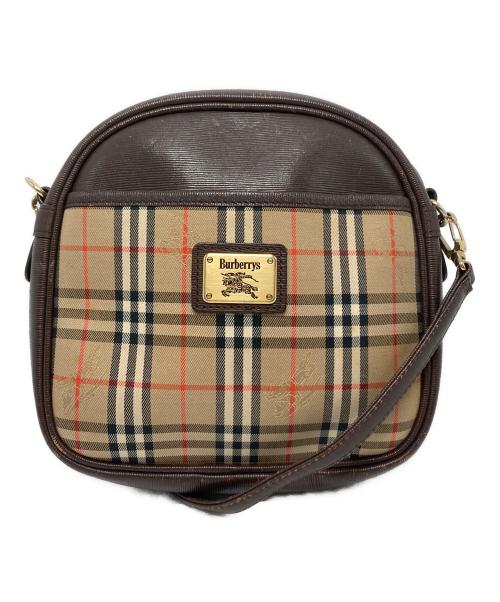 Burberry's（バーバリーズ）Burberry's (バーバリー) ノバチェックミニショルダーバッグ ブラウンの古着・服飾アイテム